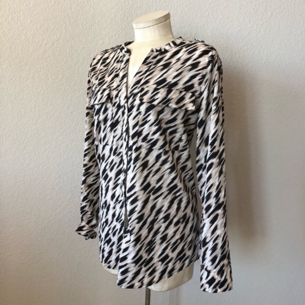 Calvin Klein animal print in black/tan/cream top